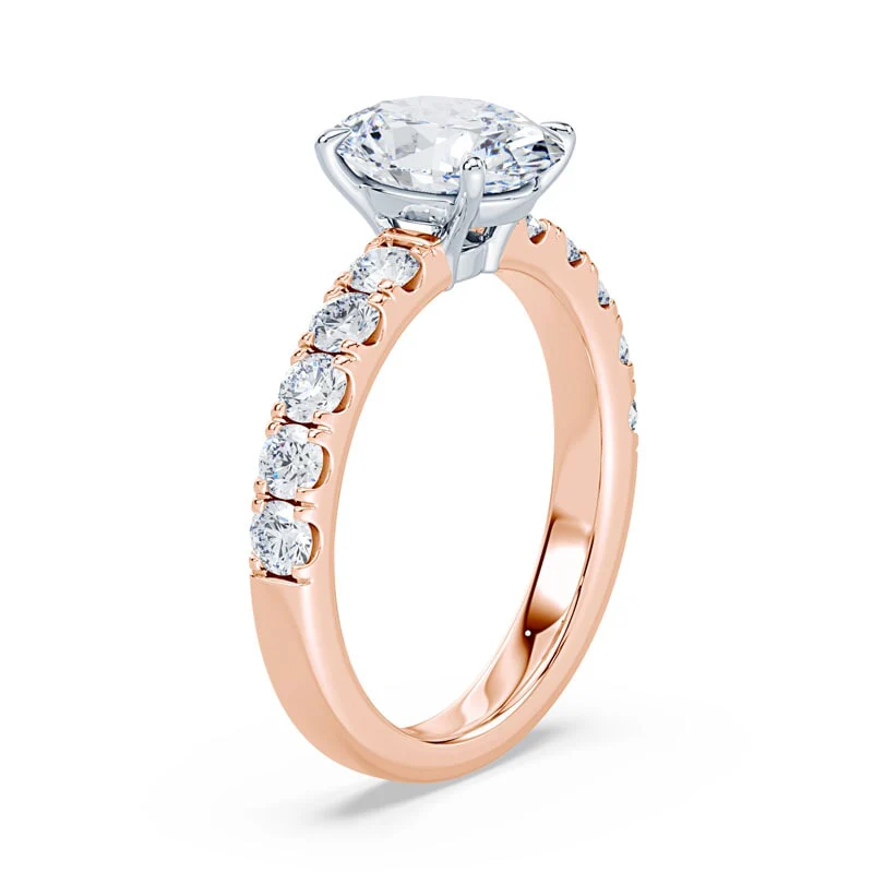 Oval Low Profile Wide Pave Ring - Image 2