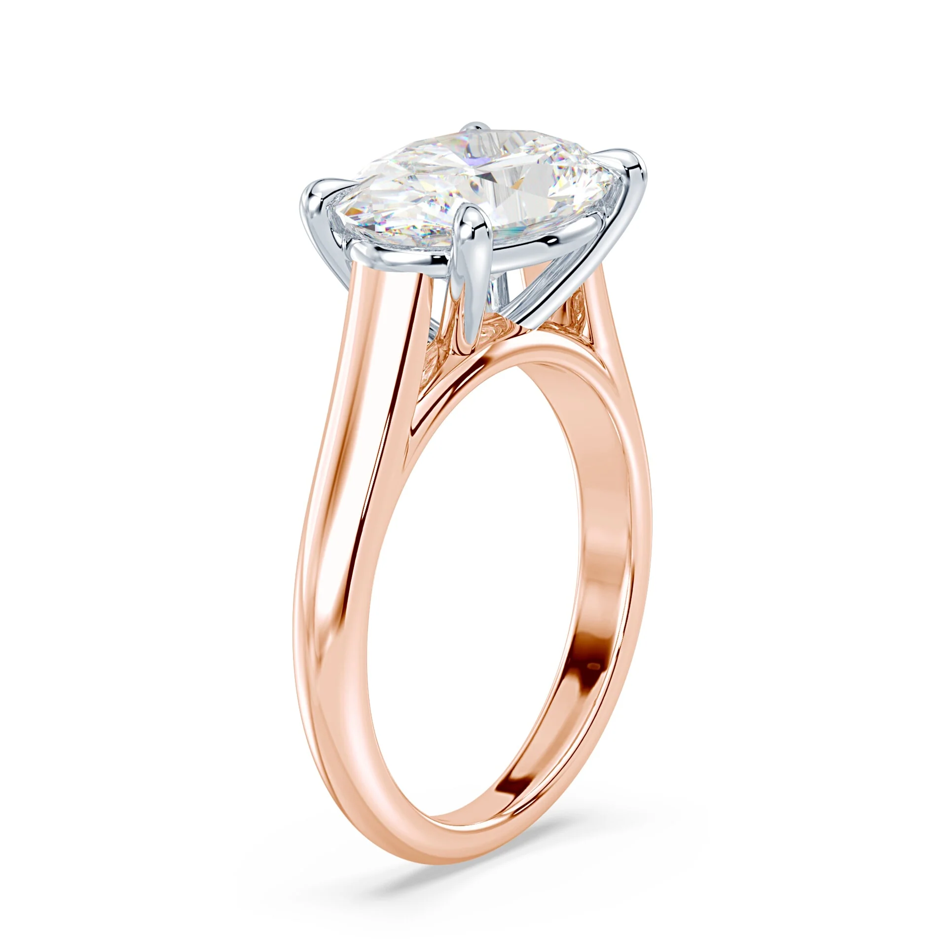 East-West Oval Cathedral Ring - Image 2