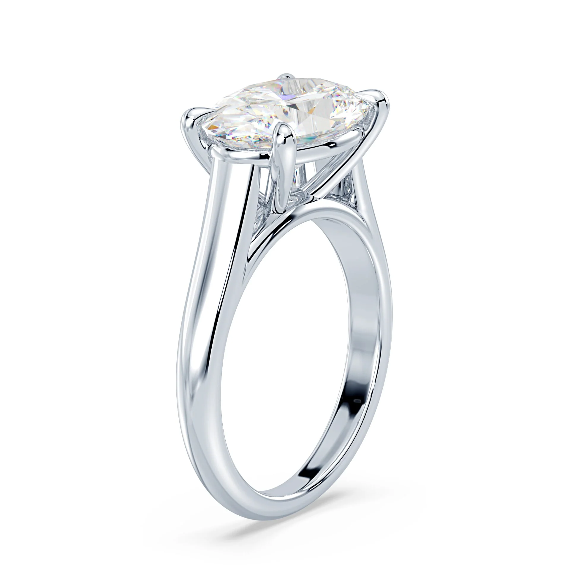 East-West Oval Cathedral Ring - Image 2