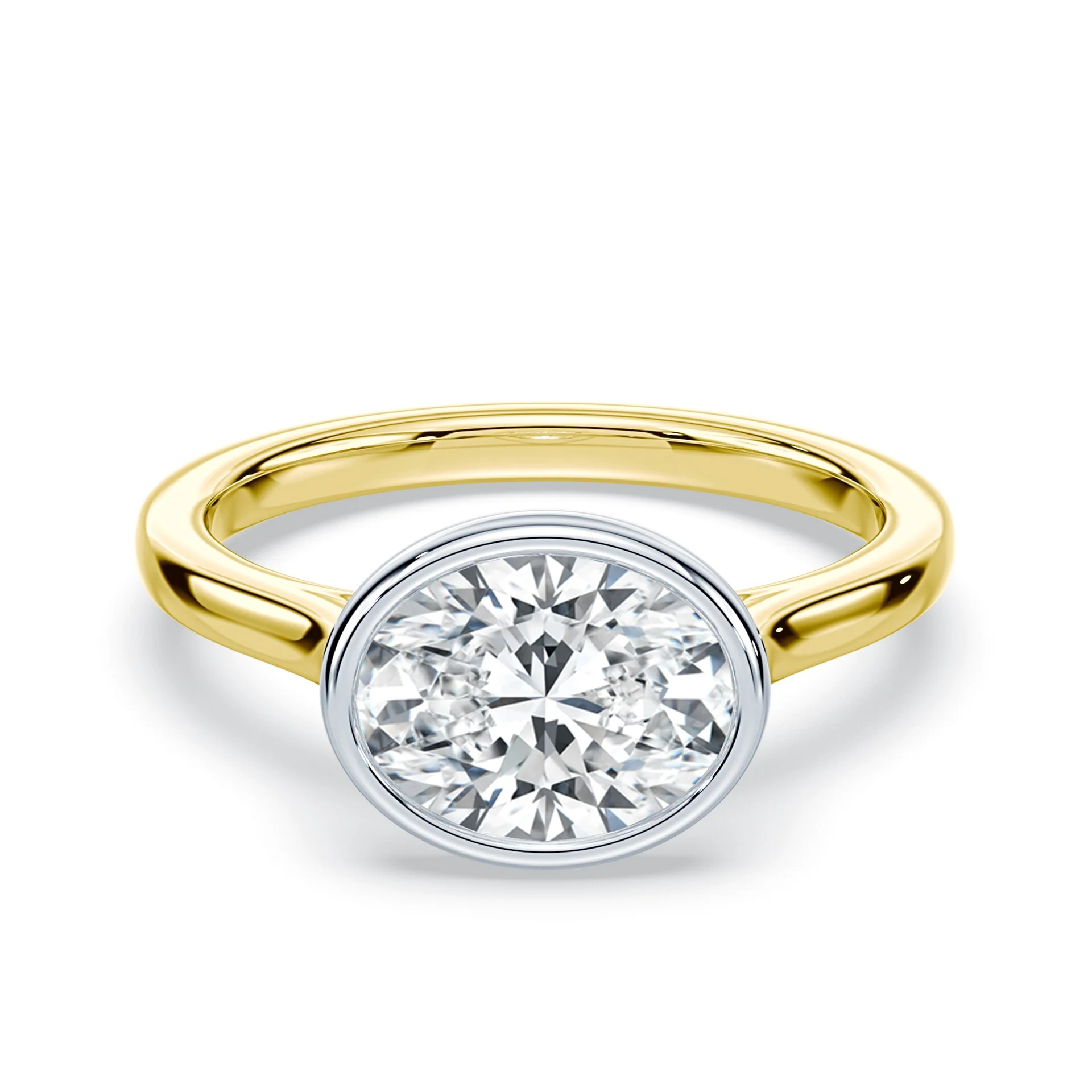 Oval East-West Cathedral Bezel