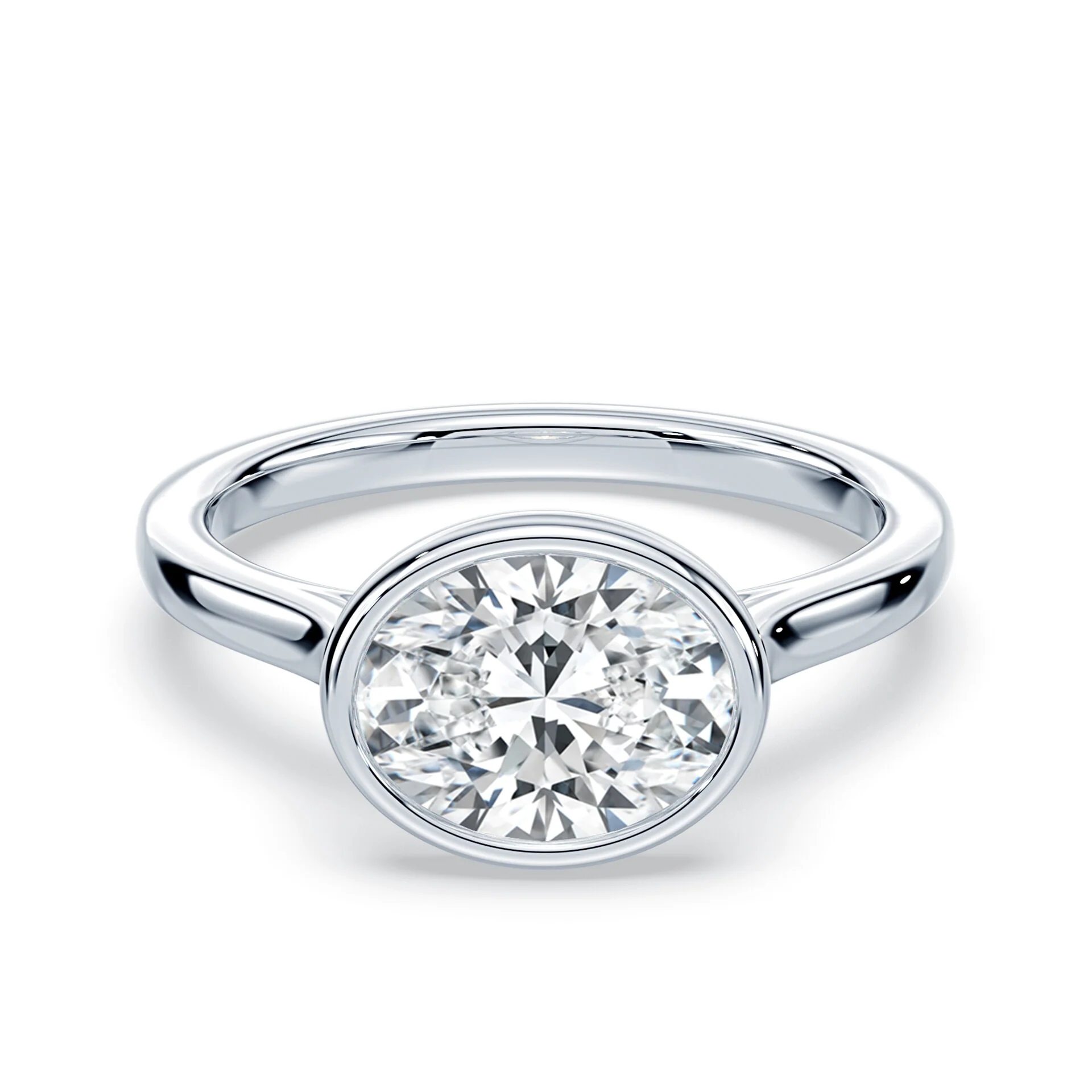 Oval East-West Cathedral Bezel