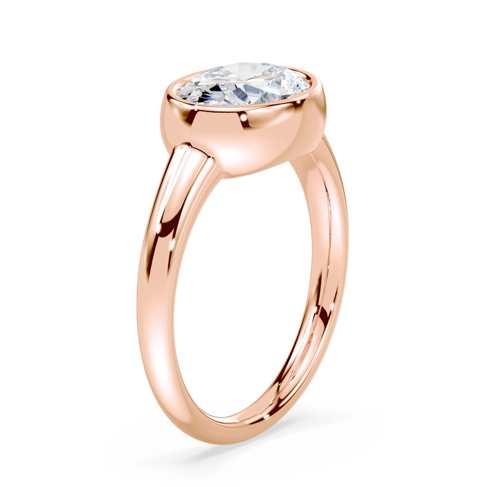 Oval East-West Wide Bezel Ring - Image 2