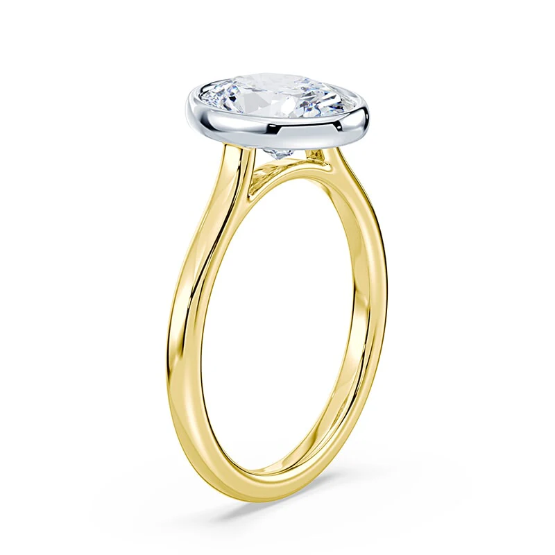 Oval Cathedral Bezel Ring - Image 2