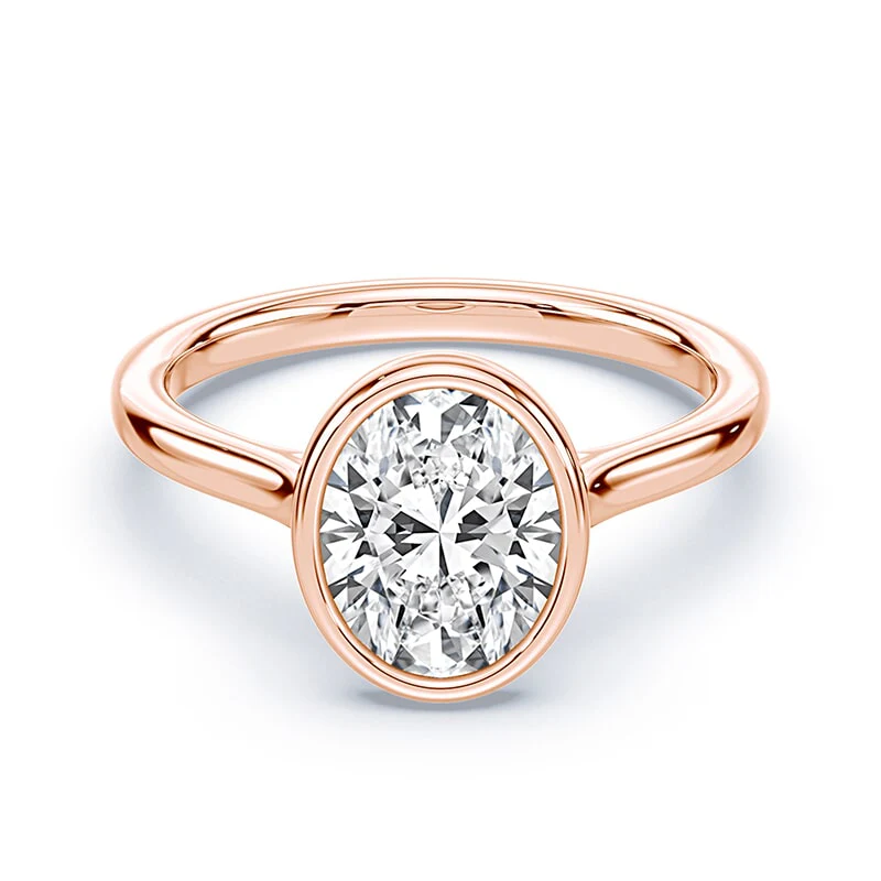 Oval Cathedral Bezel Ring