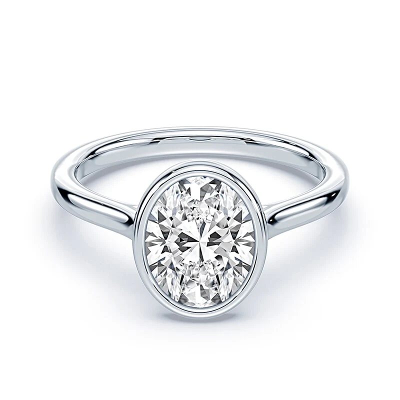 Oval Cathedral Bezel Ring