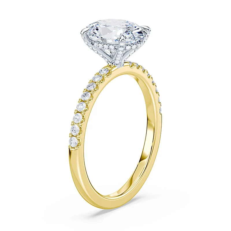 Oval Allover Pave Engagement Ring - Image 2