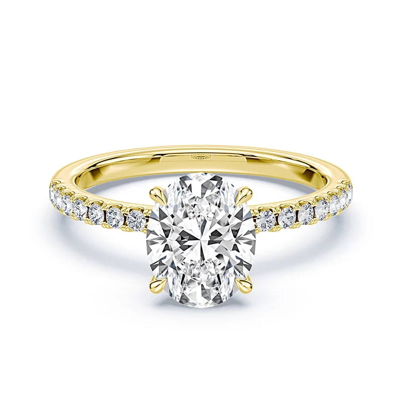 Oval Allover Pave Engagement Ring