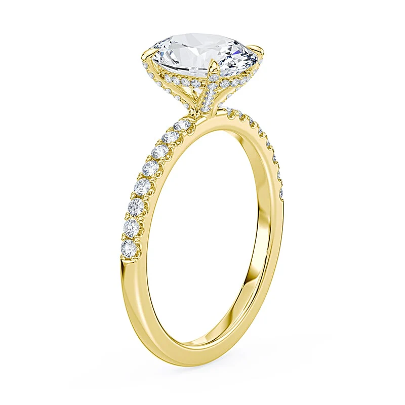 Oval Allover Pave Engagement Ring - Image 2