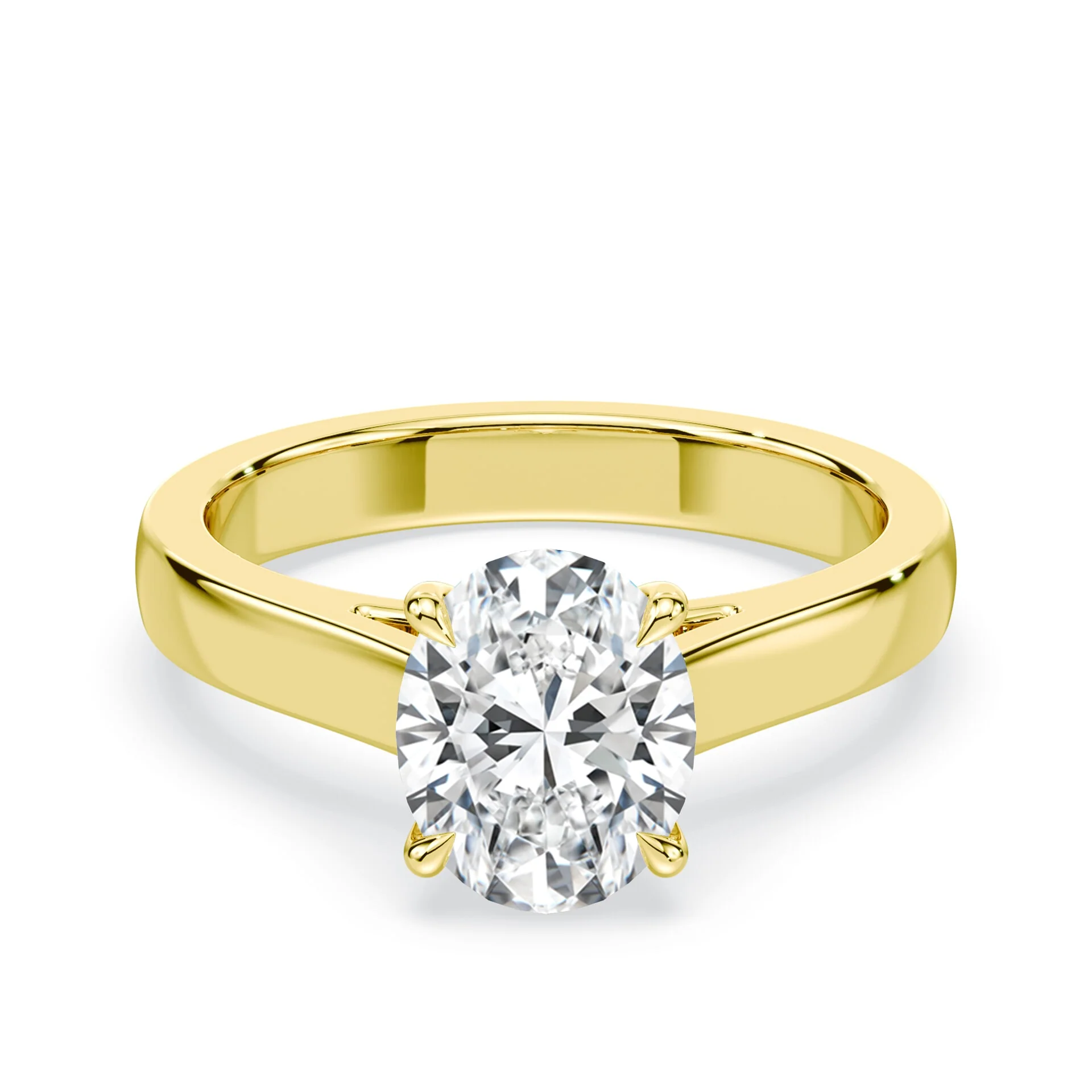 Oval Wide Cathedral Ring
