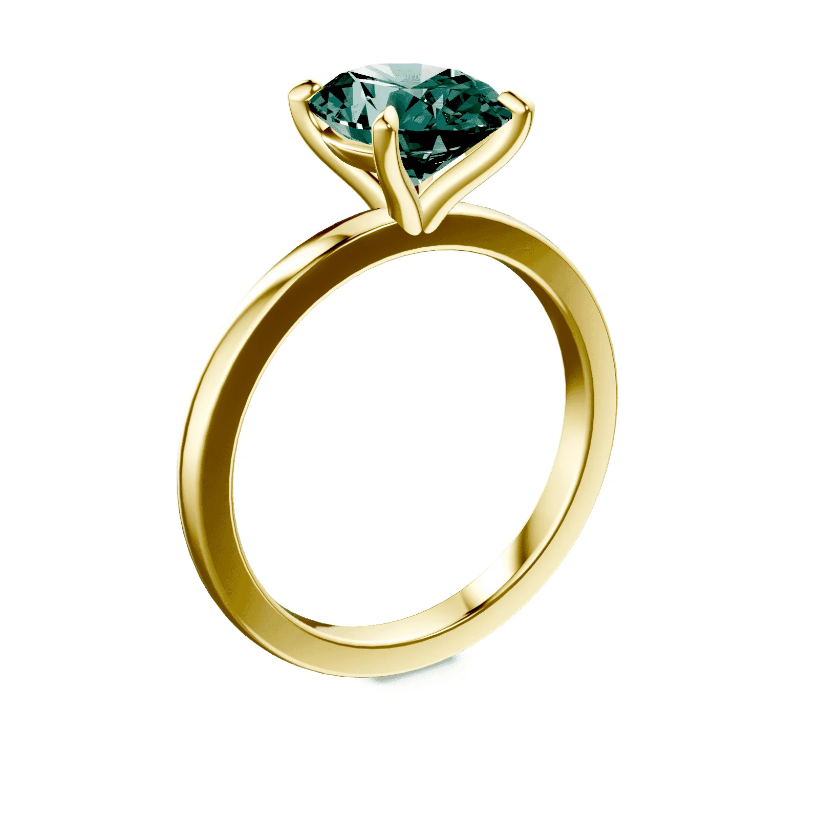 Oval Green Diamond Ring - Image 2