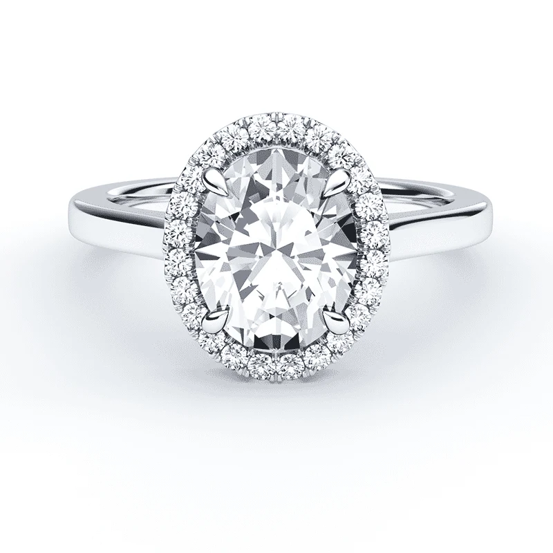 Oval Halo Engagement Ring
