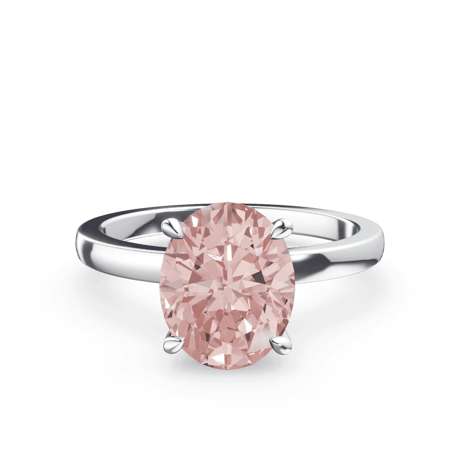 Oval Pink Diamond Ring