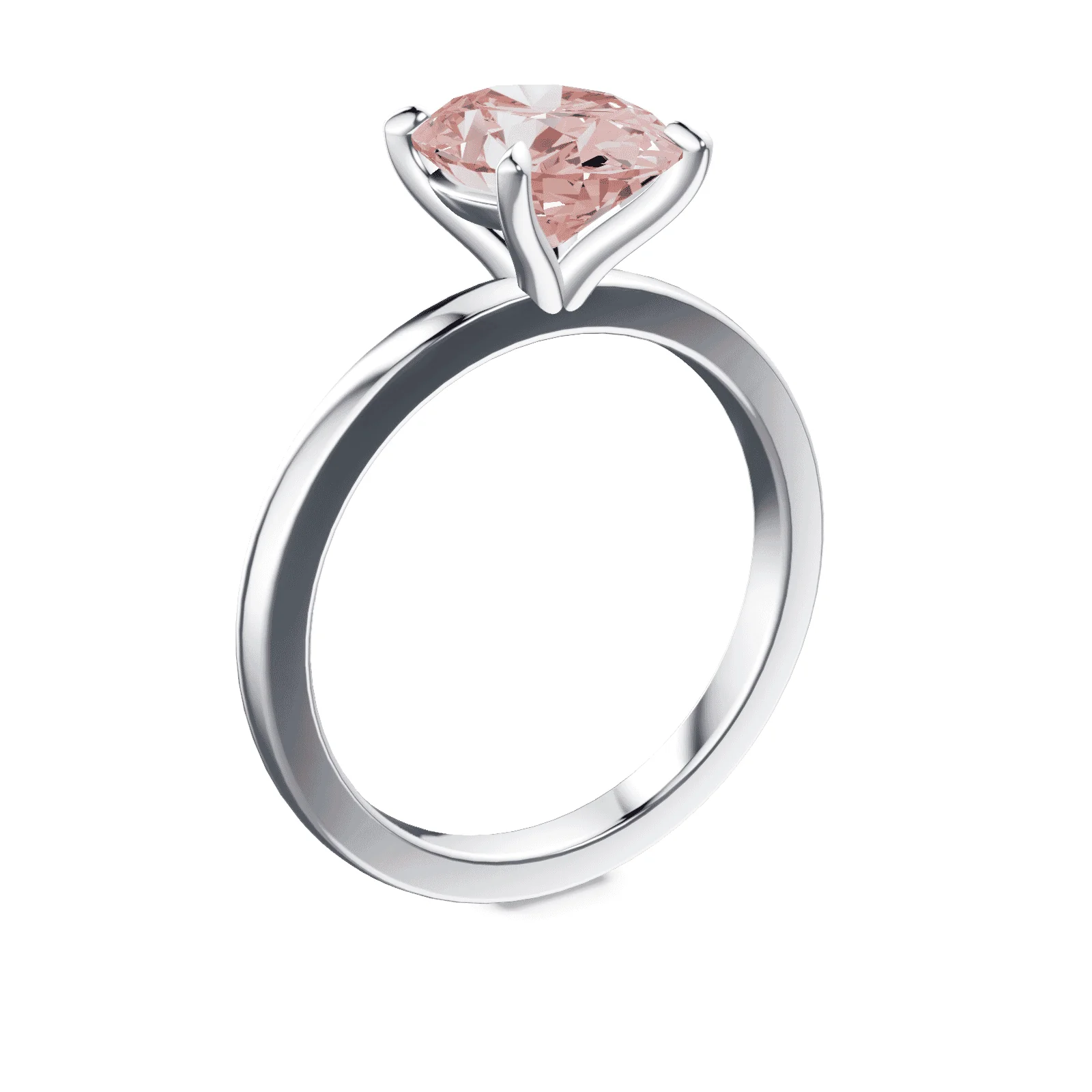 Oval Pink Diamond Ring - Image 2