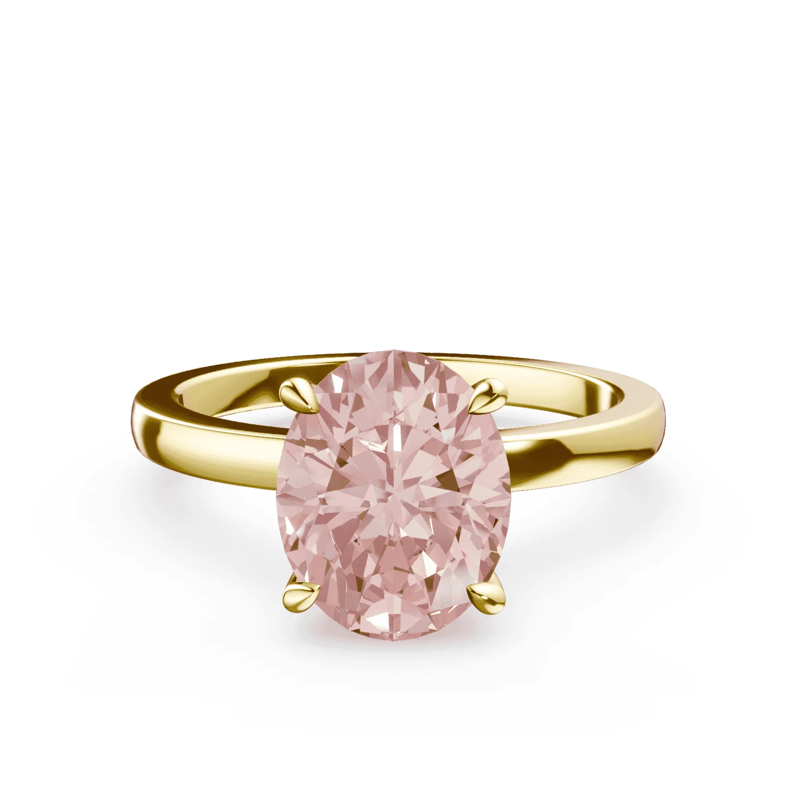 Oval Pink Diamond Ring