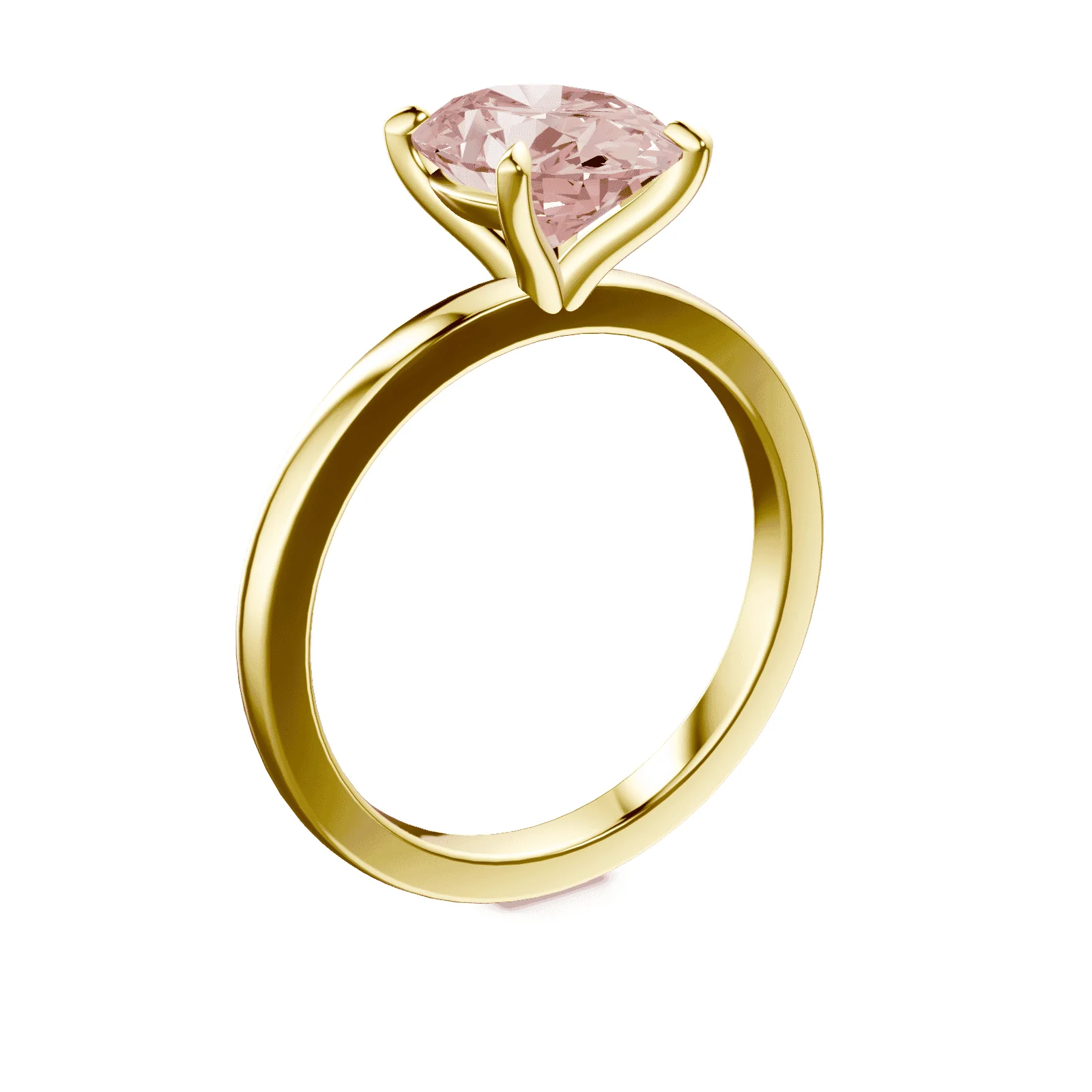 Oval Pink Diamond Ring - Image 2