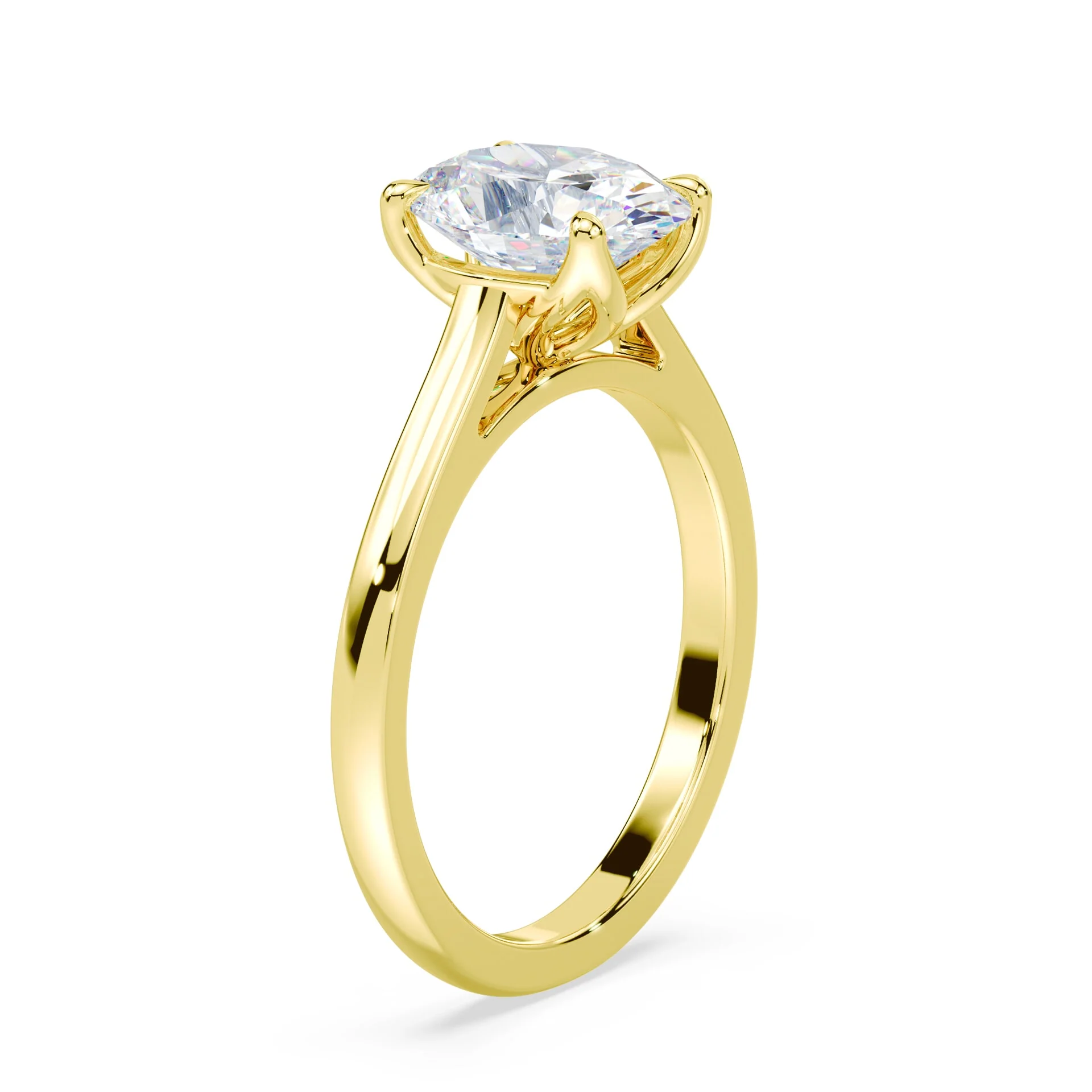 Oval Tulip Cathedral Ring - Image 2