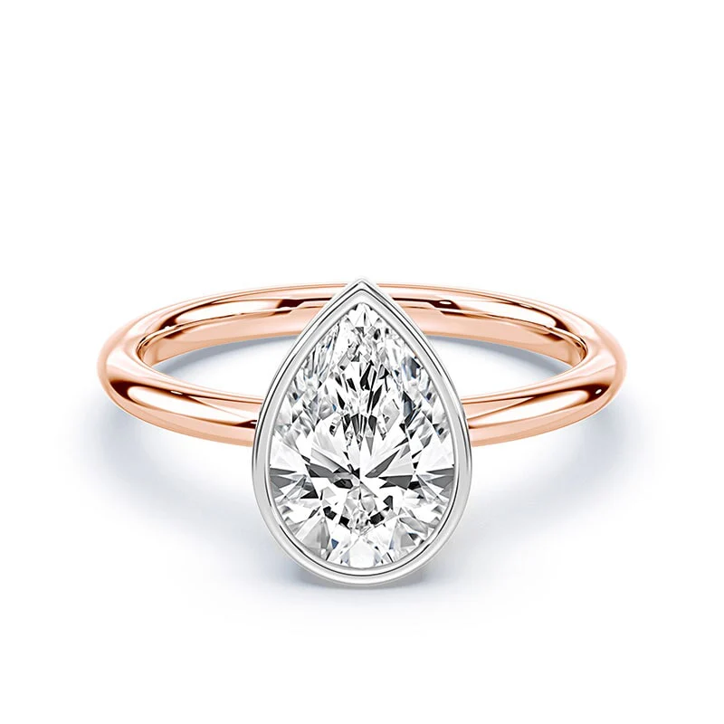 Pear Shaped Bezel Ring