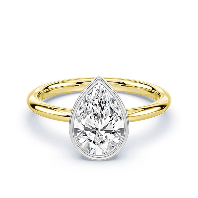 Pear Shaped Bezel Ring