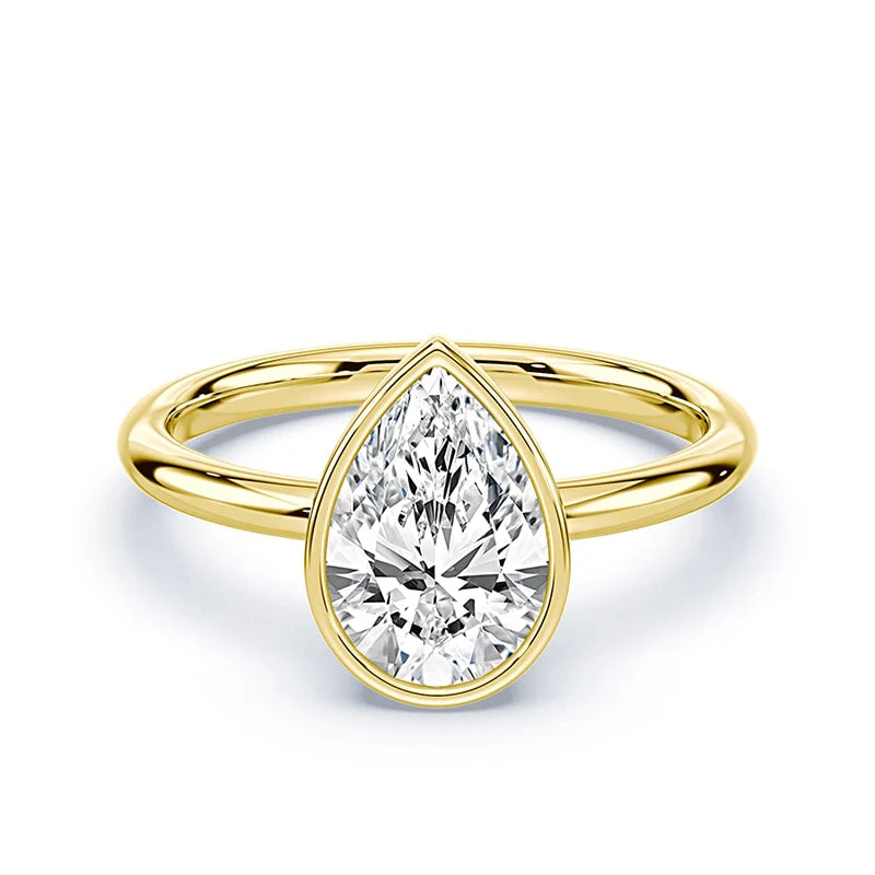 Pear Shaped Bezel Ring