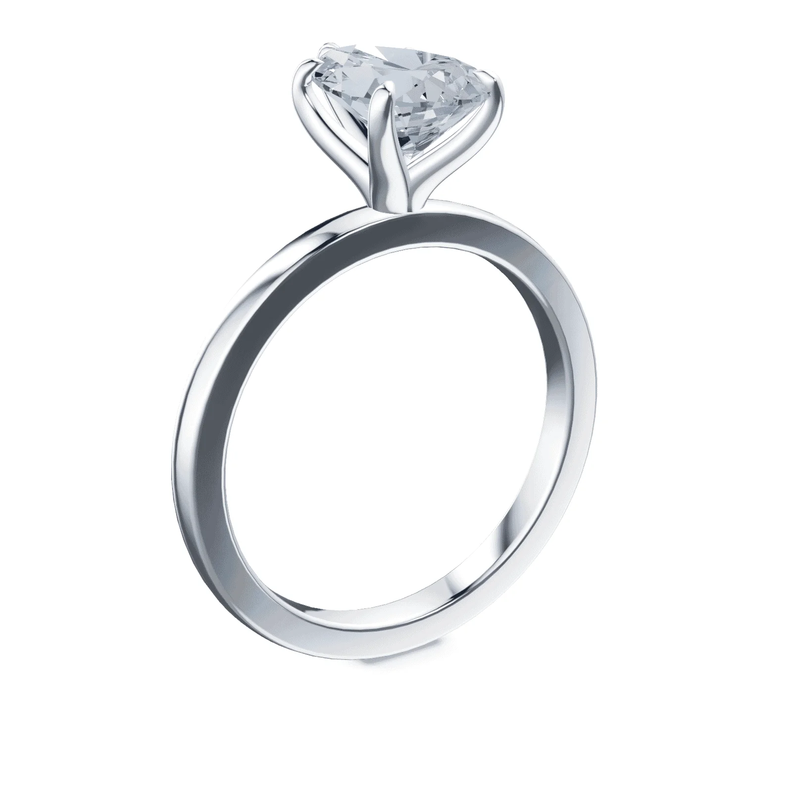 Pear Cut Blue Diamond Ring - Image 2