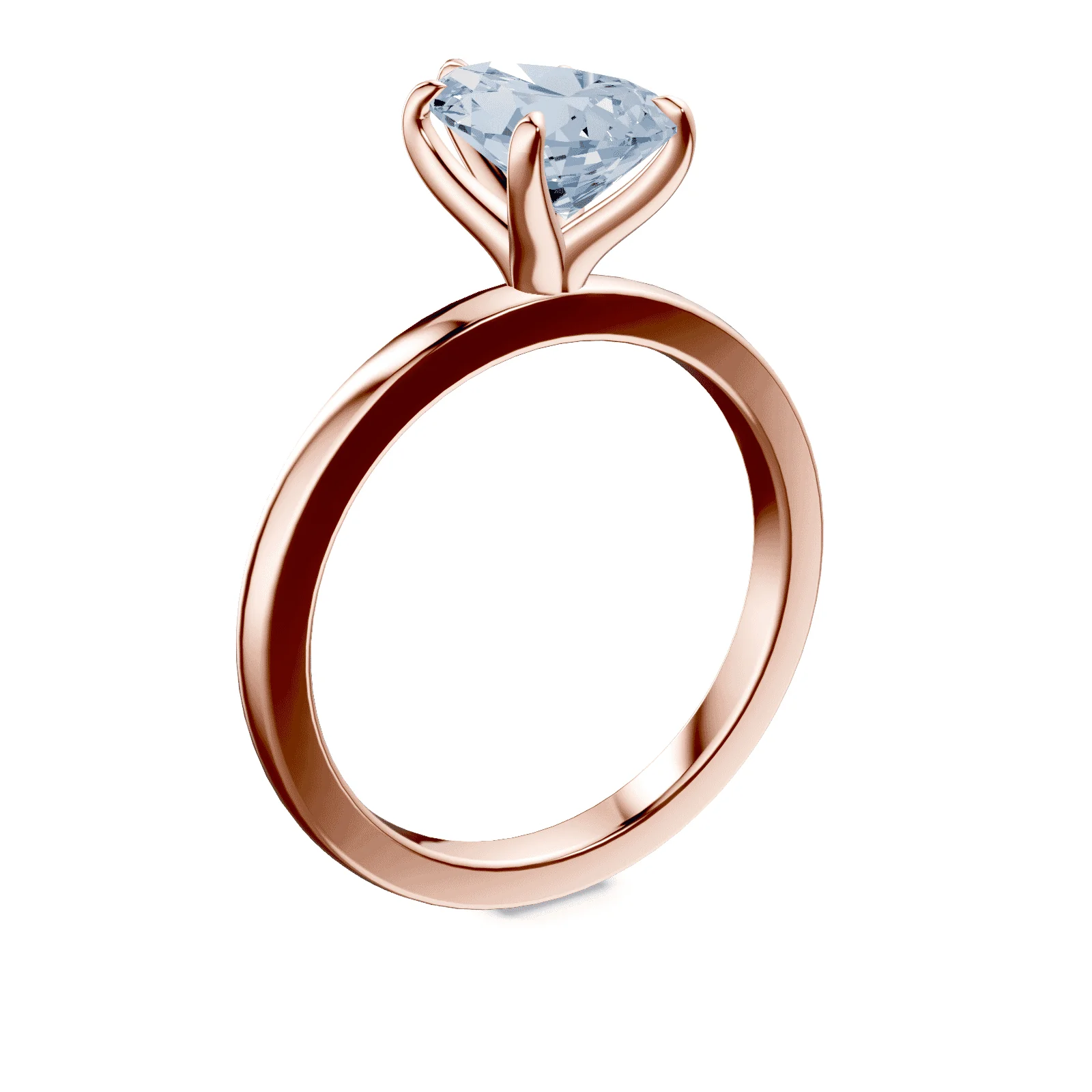 Pear Cut Blue Diamond Ring - Image 2
