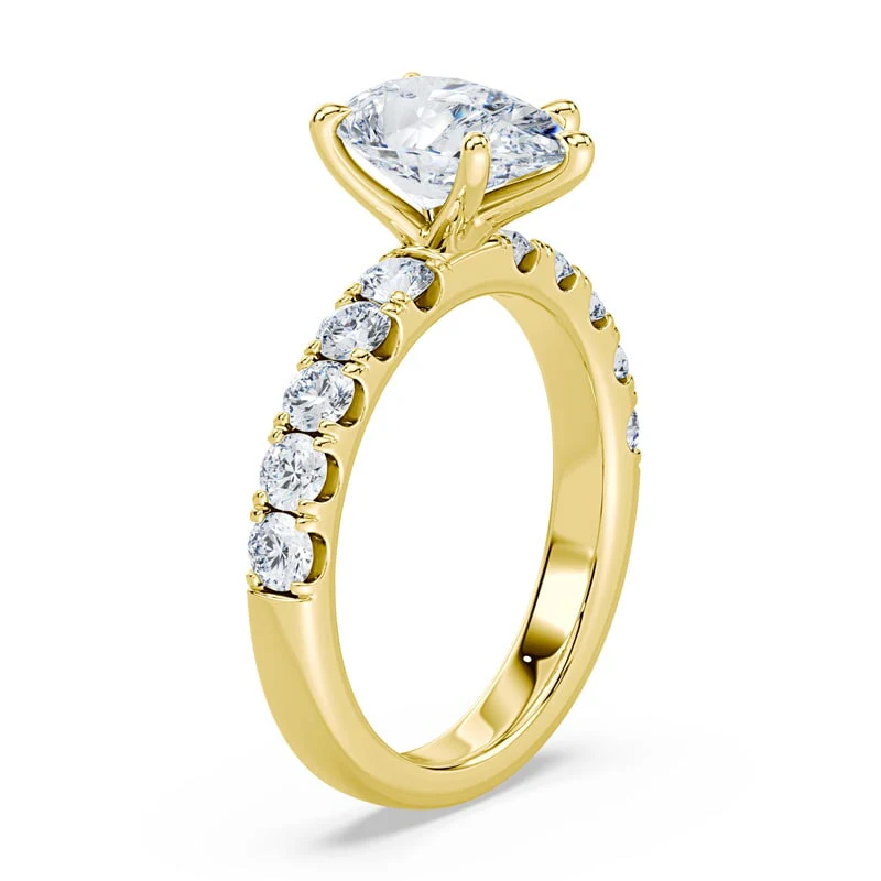Pear Shaped Wide Pave Ring - Image 2
