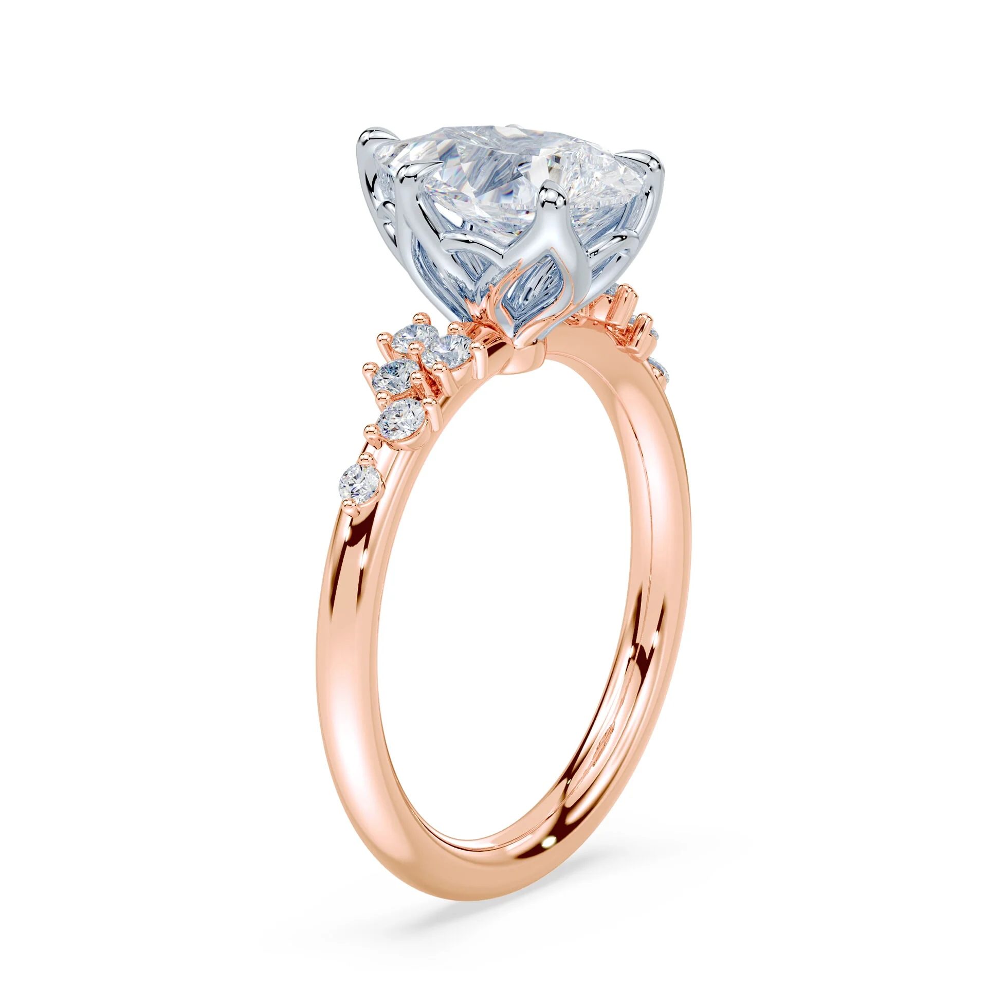 Pear Cut Petals Cluster Ring - Image 2