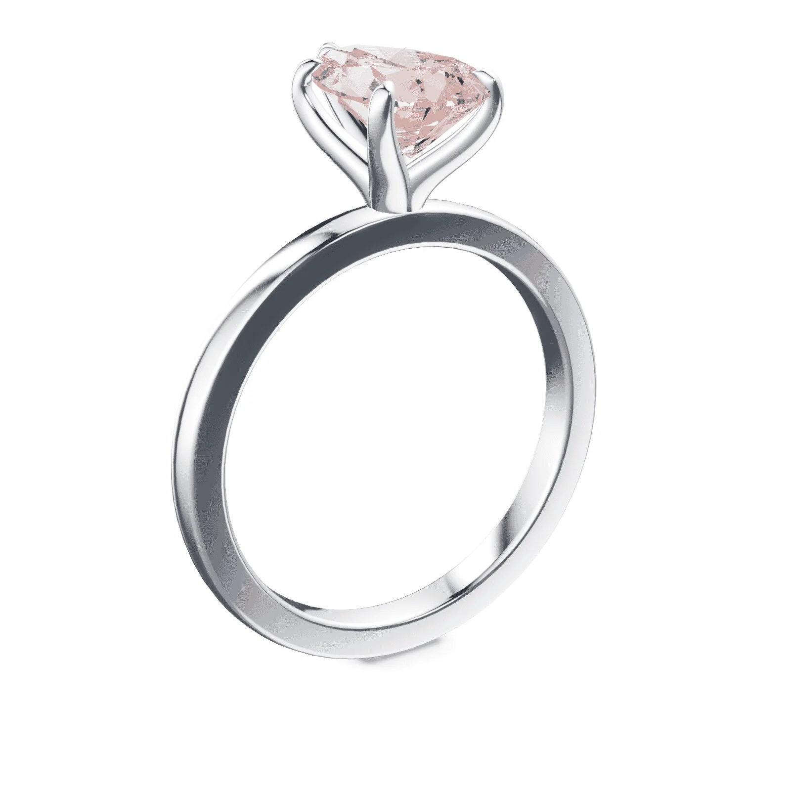 Pear Cut Pink Diamond Ring - Image 2