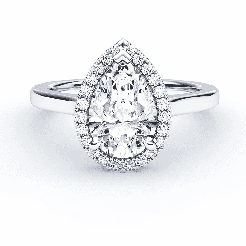 Pear Halo Engagement Ring