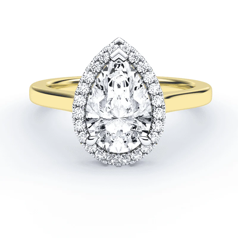 Pear Halo Engagement Ring