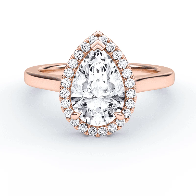 Pear Halo Engagement Ring