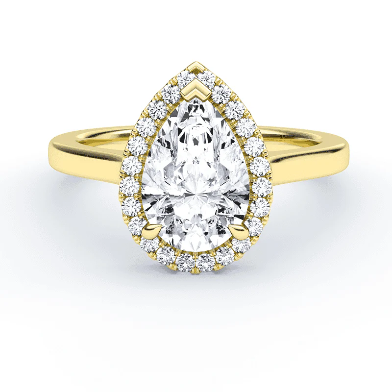 Pear Halo Engagement Ring