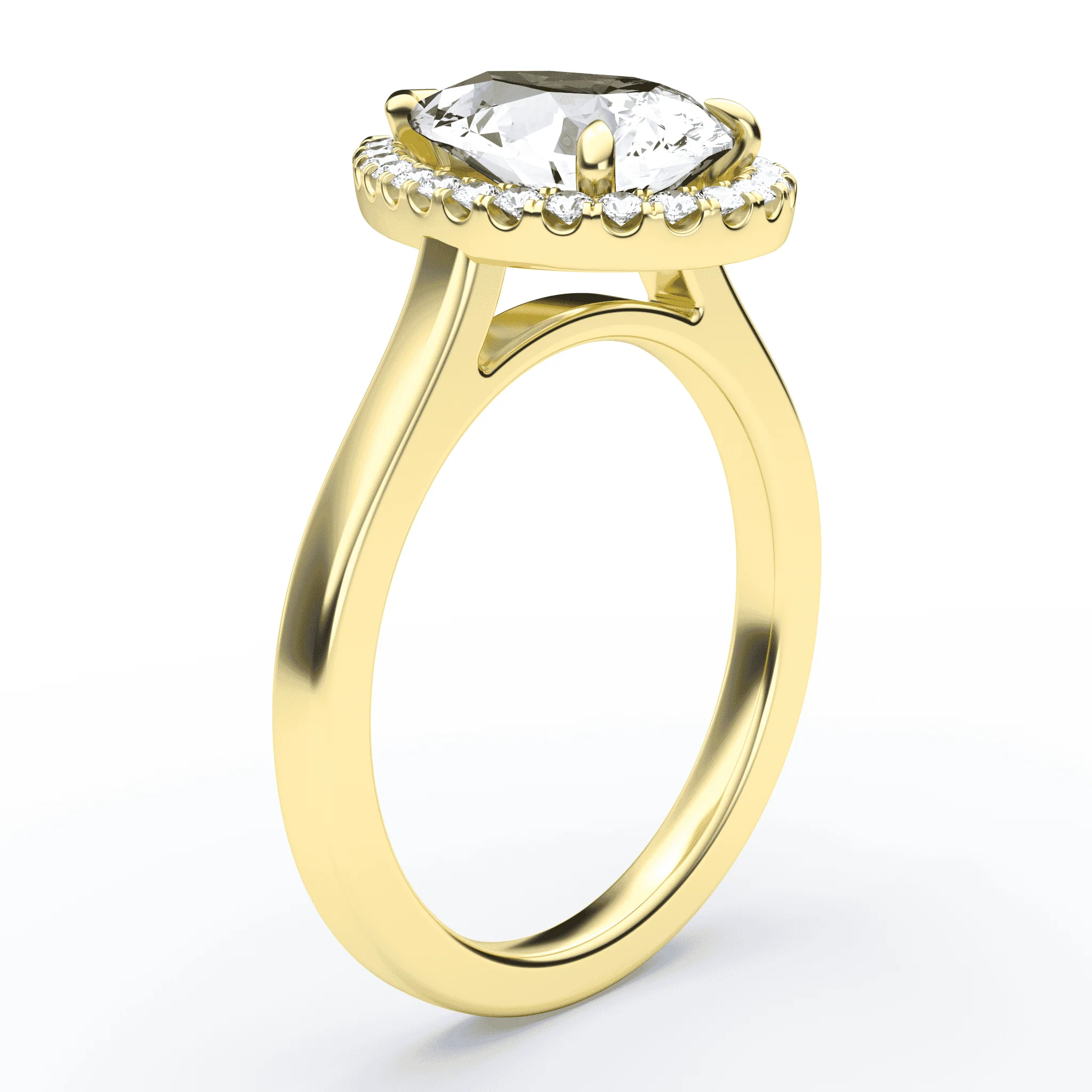 Pear Halo Engagement Ring - Image 2