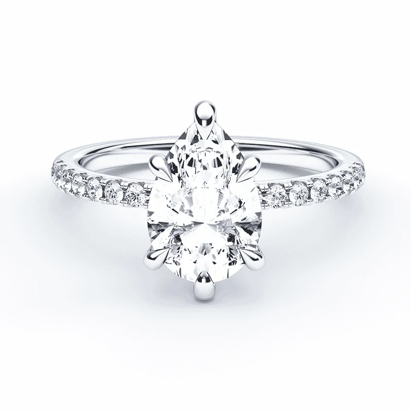Pear Shaped Diamond Ring