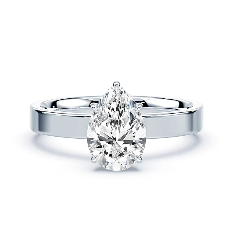 Pear Hidden Halo Wide Solitaire