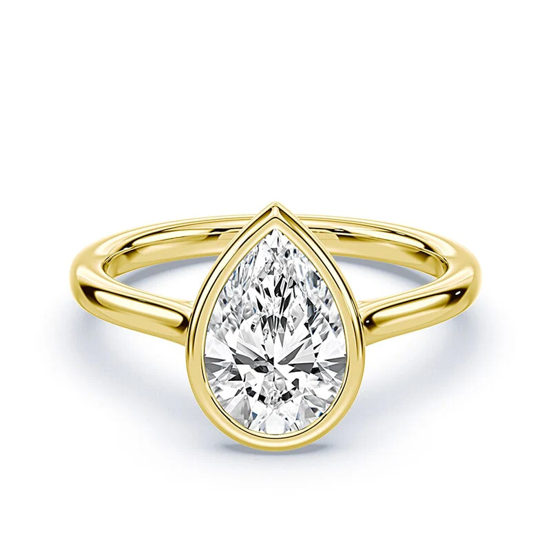 Pear Cathedral Bezel Ring