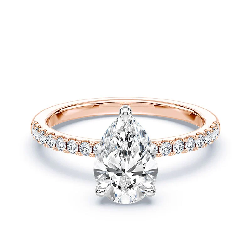 Pear Allover Pave Ring