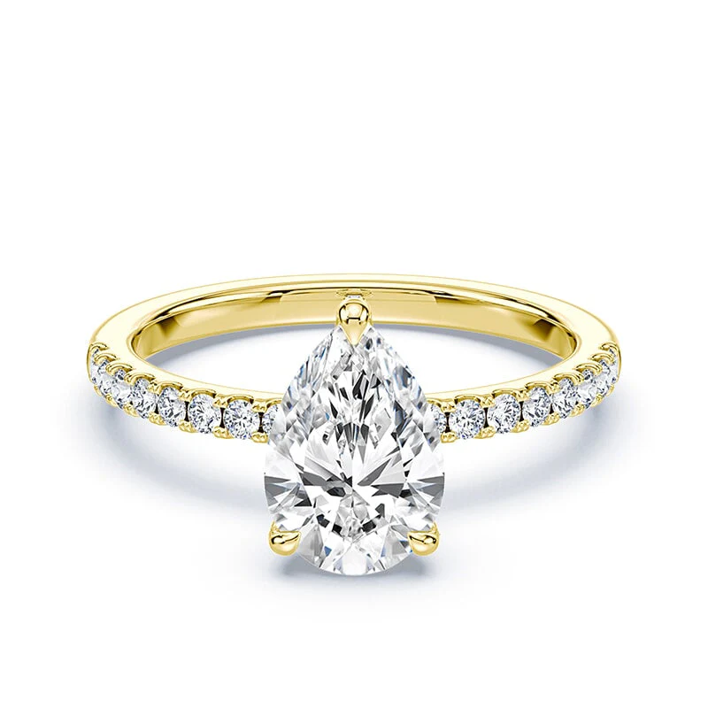 Pear Allover Pave Ring