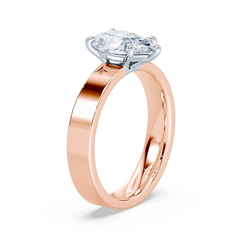 Pear Cut Low Profile Wide Solitaire - Image 2