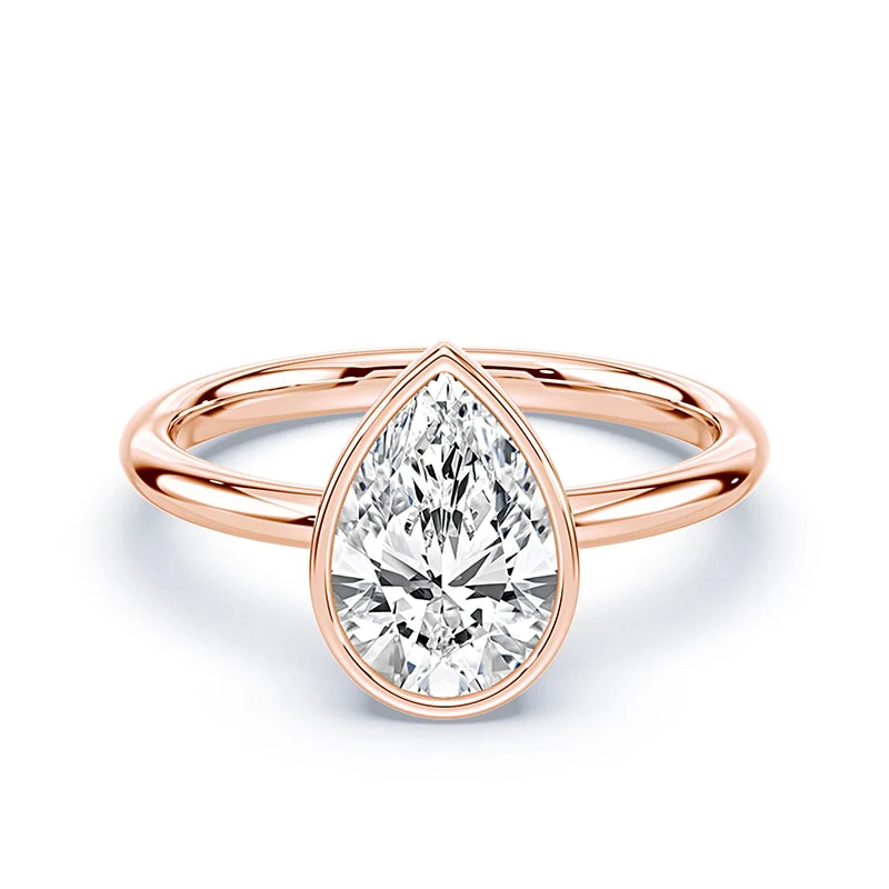 Pear Shaped Bezel Ring
