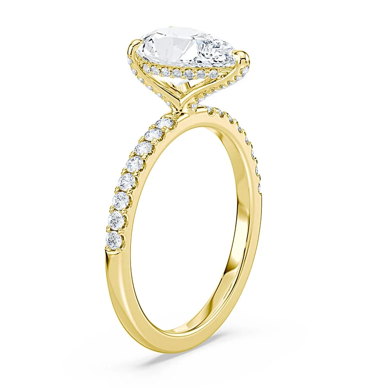 Pear Cut Allover Pave Ring - Image 2