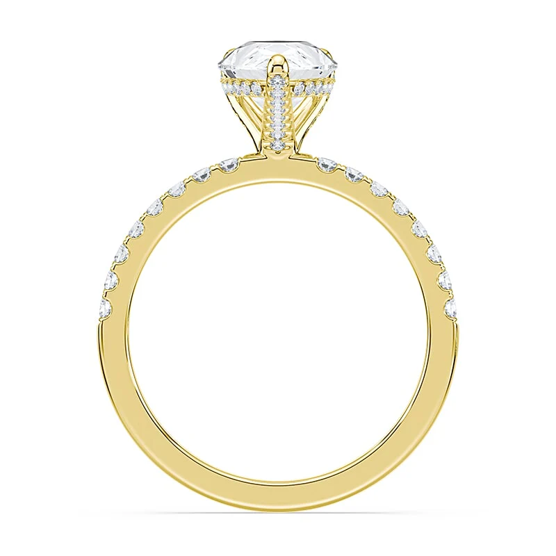 Pear Cut Allover Pave Ring - Image 3