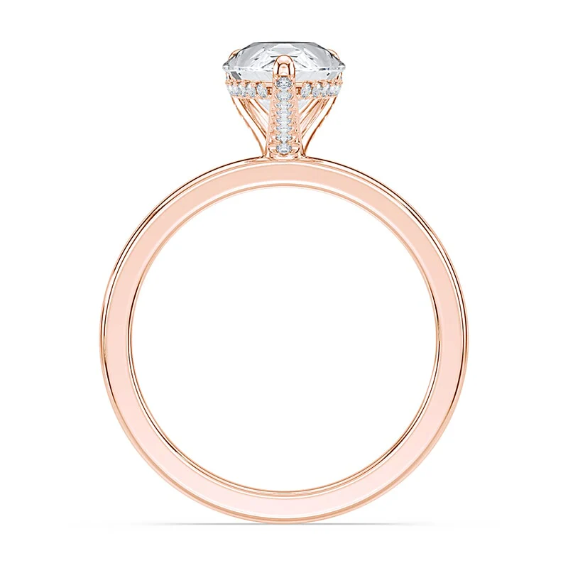 Pear Cut Pave Prongs Solitaire - Image 3