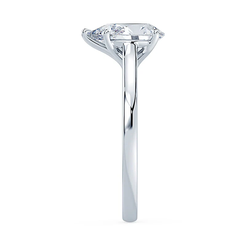Pear Cut Sleek Cathedral Ring - Image 3