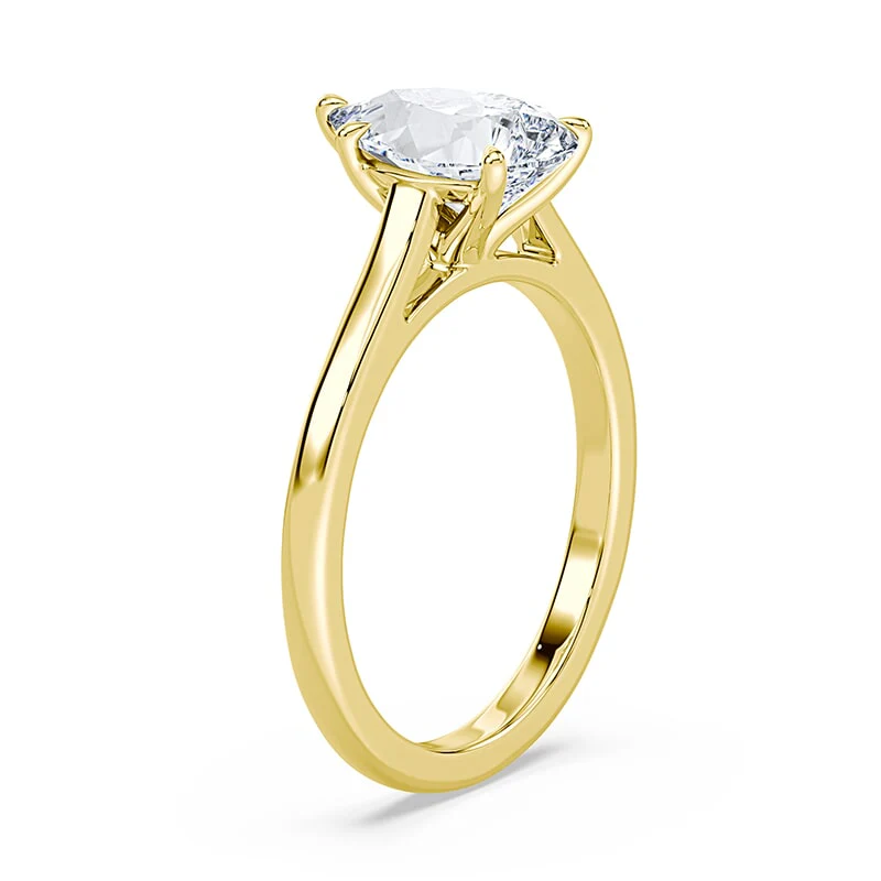 Pear Cut Sleek Cathedral Ring - Image 2