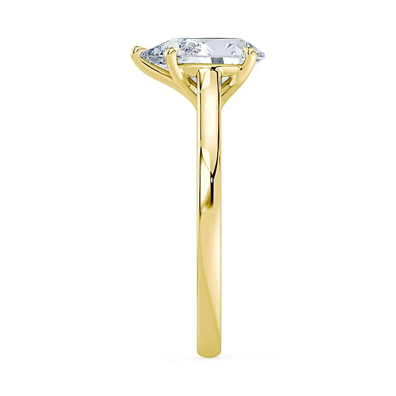Pear Cut Sleek Cathedral Ring - Image 4