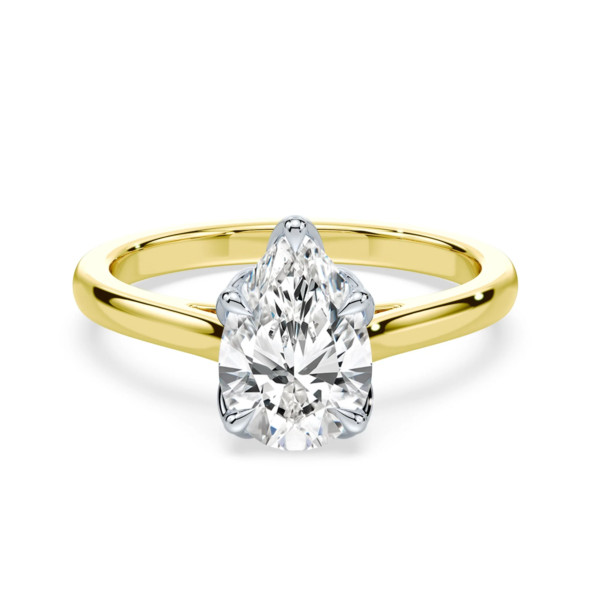 Pear Tulip Cathedral Ring