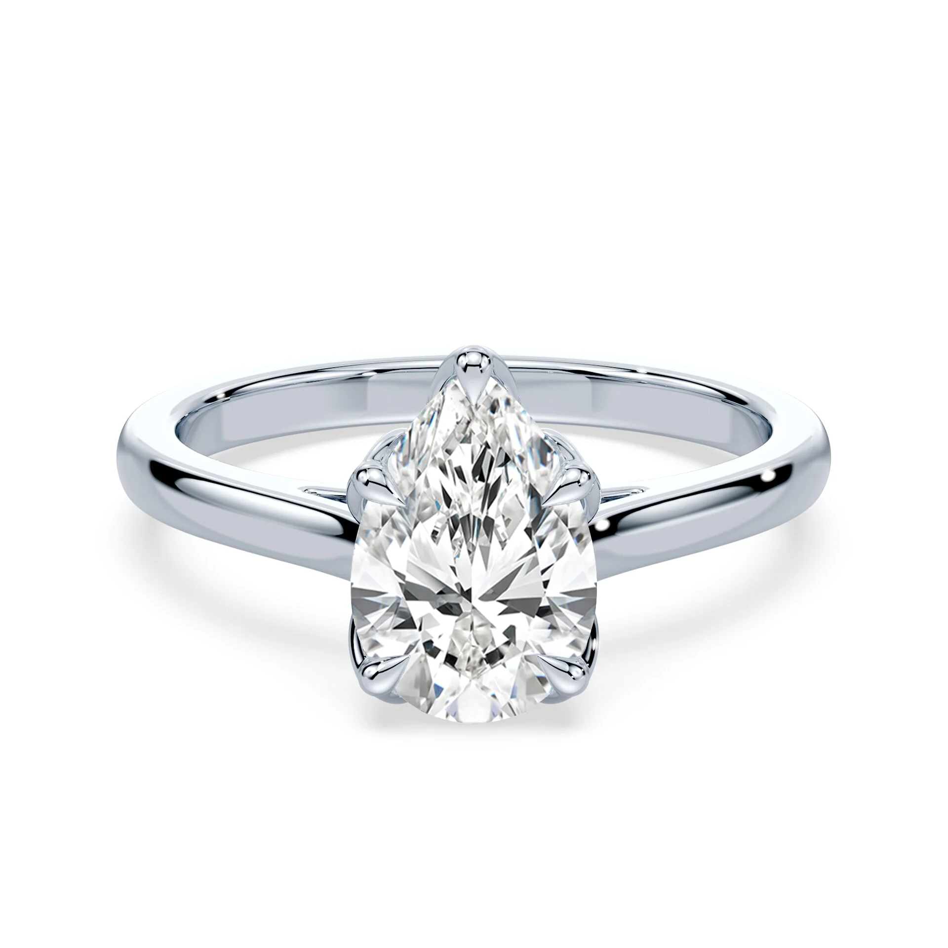 Pear Tulip Cathedral Ring