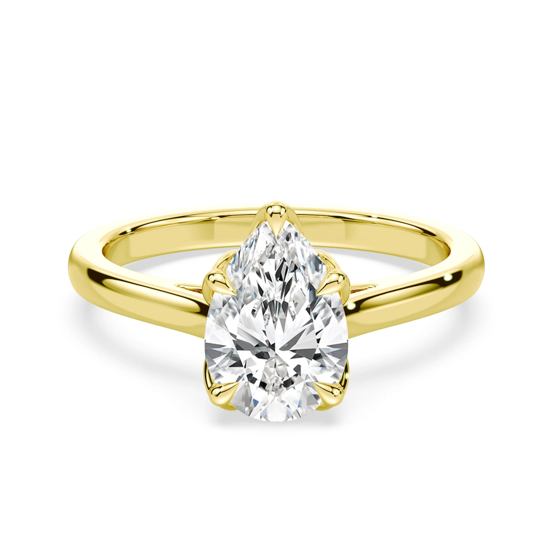 Pear Tulip Cathedral Ring