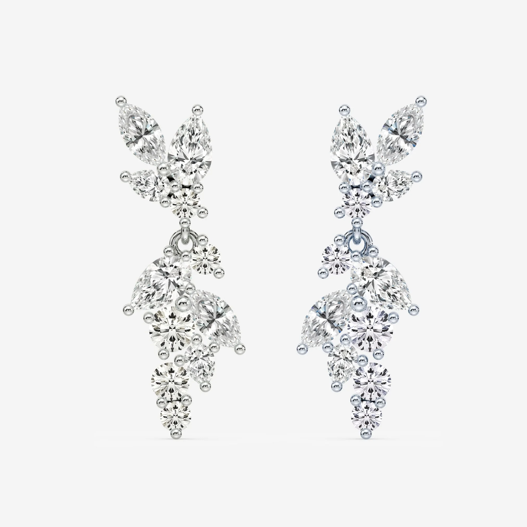 Petals Diamond Dangle Earrings